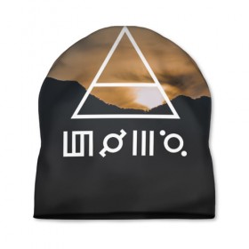 Шапка 3D с принтом 30 StM в городе Новоалтайск, 100% полиэстер | универсальный размер, печать по всей поверхности изделия | 30 seconds to mars
