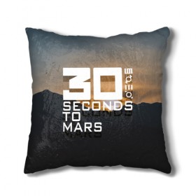 Подушка 3D с принтом 30 StM 2 в городе Новоалтайск, наволочка – 100% полиэстер, наполнитель – холлофайбер (легкий наполнитель, не вызывает аллергию). | состоит из подушки и наволочки. Наволочка на молнии, легко снимается для стирки | 30 seconds to mars