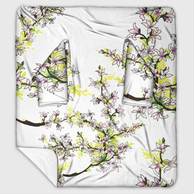 Плед с рукавами с принтом Сакура в городе Новоалтайск, 100% полиэстер | Закругленные углы, все края обработаны. Ткань не мнется и не растягивается. Размер 170*145 | арт | краска | прикольные | сакура | тропики | цветные | цветок | цветы | япония