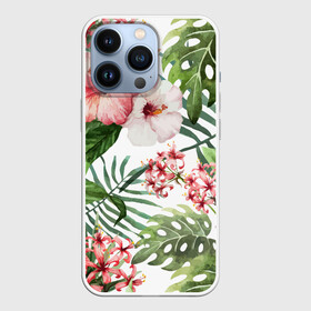 Чехол для iPhone 13 Pro с принтом Таинственный остров в городе Новоалтайск,  |  | Тематика изображения на принте: vppdgryphon | арт | краска | остров | тропики | цветные | цветок | цветы
