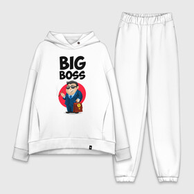 Женский костюм хлопок Oversize с принтом Big Boss   Начальник в городе Новоалтайск,  |  | бизнес | большой | бос | босс | главный | деловой | директор | коллега | компания | лучший | любимый | менеджер | начальник | основатель | пиджак | руководитель | русский | создатель | сотрудник | труд
