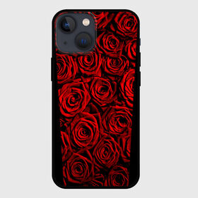 Чехол для iPhone 13 mini с принтом RED ROSES   КРАСНЫЕ РОЗЫ в городе Новоалтайск,  |  | Тематика изображения на принте: букет | красный | лепестки | модные | полосы | природа | растения | розочки | розы | сад | тренды | цвет | цветы | черный