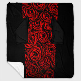Плед с рукавами с принтом RED ROSES КРАСНЫЕ РОЗЫ в городе Новоалтайск, 100% полиэстер | Закругленные углы, все края обработаны. Ткань не мнется и не растягивается. Размер 170*145 | букет | красный | лепестки | модные | полосы | природа | растения | розочки | розы | сад | тренды | цвет | цветы | черный