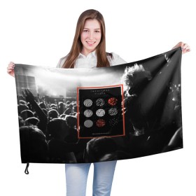 Флаг 3D с принтом Twenty one pilots в городе Новоалтайск, 100% полиэстер | плотность ткани — 95 г/м2, размер — 67 х 109 см. Принт наносится с одной стороны | twenty one pilots
