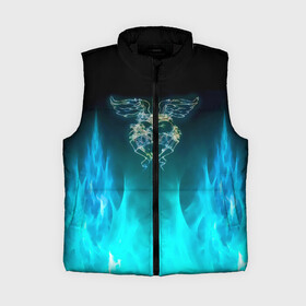 Женский жилет утепленный 3D с принтом Сердце Bon Jovi в городе Новоалтайск,  |  | bon jovi | бон | бон джови | глэм | группа | джови | джон | рок | хард