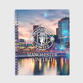 Тетрадь с принтом Man Utd в городе Новоалтайск, 100% бумага | 48 листов, плотность листов — 60 г/м2, плотность картонной обложки — 250 г/м2. Листы скреплены сбоку удобной пружинной спиралью. Уголки страниц и обложки скругленные. Цвет линий — светло-серый
 | manchester united | манчестер юнайтед