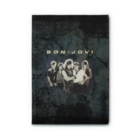 Обложка для автодокументов с принтом Группа Bon Jovi в городе Новоалтайск, натуральная кожа |  размер 19,9*13 см; внутри 4 больших “конверта” для документов и один маленький отдел — туда идеально встанут права | Тематика изображения на принте: bon jovi | бон | бон джови | глэм | группа | джови | джон | рок | хард