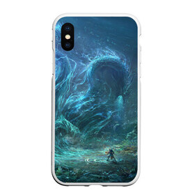 Чехол для iPhone XS Max матовый с принтом Water dragon в городе Новоалтайск, Силикон | Область печати: задняя сторона чехла, без боковых панелей | Тематика изображения на принте: hero | water | вода | герой | дракон | змей | монстр | посейдон | фентези | фэнтези