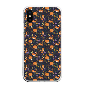 Чехол для iPhone XS Max матовый с принтом Лисоньки в городе Новоалтайск, Силикон | Область печати: задняя сторона чехла, без боковых панелей | Тематика изображения на принте: cute | forest | fox | грибы | лес | лиса | лисица | лисичка | листья | сказочный