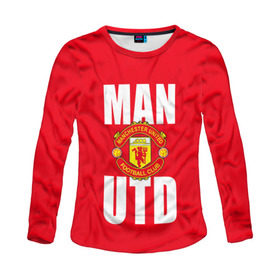 Женский лонгслив 3D с принтом Manchester United в городе Новоалтайск, 100% полиэстер | длинные рукава, круглый вырез горловины, полуприлегающий силуэт | англия | болельщик | манчестер юнайтед | премьер лига | фанат | футбол | футболист