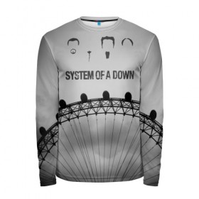 Мужской лонгслив 3D с принтом system of a down в городе Новоалтайск, 100% полиэстер | длинные рукава, круглый вырез горловины, полуприлегающий силуэт | system of a down | рок | система