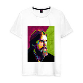 Мужская футболка хлопок с принтом George Harrison 4 в городе Новоалтайск, 100% хлопок | прямой крой, круглый вырез горловины, длина до линии бедер, слегка спущенное плечо. | george harrison | plastic ono band | the beatles | the quarrymen | traveling wilburys | битлс | гитарист | джордж харрисон