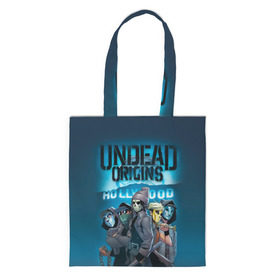 Сумка 3D повседневная с принтом Hollywood origins Undead в городе Новоалтайск, 100% полиэстер | Плотность: 200 г/м2; Размер: 34×35 см; Высота лямок: 30 см | charlie scene | danny | funny man | hollywood | j dog | johnny 3 tears | undead | альтернативный | андед | голивуд | голливудская | группа | кранккор | метал | нежить | ню | реп | рок | рэп | рэпкор