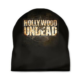 Шапка 3D с принтом Hollywood Undead звезда в городе Новоалтайск, 100% полиэстер | универсальный размер, печать по всей поверхности изделия | charlie scene | danny | funny man | hollywood | j dog | johnny 3 tears | undead | альтернативный | андед | голивуд | голливудская | группа | кранккор | метал | нежить | ню | реп | рок | рэп | рэпкор