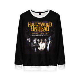 Женский свитшот 3D с принтом Hollywood Undead Underground в городе Новоалтайск, 100% полиэстер с мягким внутренним слоем | круглый вырез горловины, мягкая резинка на манжетах и поясе, свободная посадка по фигуре | charlie scene | danny | funny man | hollywood | j dog | johnny 3 tears | undead | альтернативный | андед | голивуд | голливудская | группа | кранккор | метал | нежить | ню | реп | рок | рэп | рэпкор