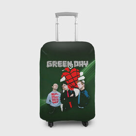 Чехол для чемодана 3D с принтом Группа Green Day в городе Новоалтайск, 86% полиэфир, 14% спандекс | двустороннее нанесение принта, прорези для ручек и колес | american idiot | green day | альтернативный | билли джо армстронг | грин дей | группа | зелёный день | майк дёрнт | музыка | надпись | панк | поп | поппанк | рок | тре кул