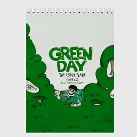 Скетчбук с принтом Монстр Green Day в городе Новоалтайск, 100% бумага
 | 48 листов, плотность листов — 100 г/м2, плотность картонной обложки — 250 г/м2. Листы скреплены сверху удобной пружинной спиралью | american idiot | green day | альтернативный | билли джо армстронг | грин дей | группа | зелёный день | майк дёрнт | музыка | надпись | панк | поп | поппанк | рок | тре кул