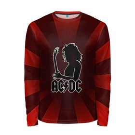 Мужской лонгслив 3D с принтом Солист AC/DC в городе Новоалтайск, 100% полиэстер | длинные рукава, круглый вырез горловины, полуприлегающий силуэт | Тематика изображения на принте: ac dc | acdc | австралийская | альбом | ангус янг | блюз рок | гитара | головы | группа | крис слэйд | музыканты | надпись | певцы | рок | рок н ролл | стиви янг | хард рок | эксл роуз