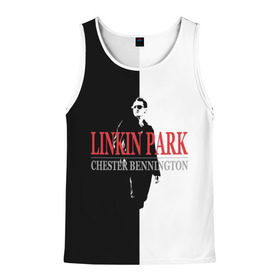 Мужская майка 3D с принтом Chester Bennington Linkin Park в городе Новоалтайск, 100% полиэстер | круглая горловина, приталенный силуэт, длина до линии бедра. Пройма и горловина окантованы тонкой бейкой | Тематика изображения на принте: bennington | chester | linkin park | альтернативный метал | альтернативный рок | беннингтон | группа | линкин парк | музыкант | ню метал | певец | рок | рэп | рэп рок | честер | электроник рок