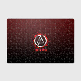 Пазл магнитный 126 элементов с принтом Красно-черный Linkin Park в городе Новоалтайск, полимерный материал с магнитным слоем | 126 деталей, размер изделия —  180*270 мм | 