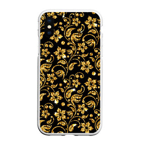 Чехол для iPhone XS Max матовый с принтом Люкс в городе Новоалтайск, Силикон | Область печати: задняя сторона чехла, без боковых панелей | diamond | flowers | gold | golden | блеск | богатство | бриллиант | злато | золото | орнамент | узор | цветы