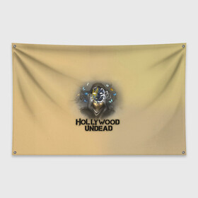 Флаг-баннер с принтом Hollywood Undead в городе Новоалтайск, 100% полиэстер | размер 67 х 109 см, плотность ткани — 95 г/м2; по краям флага есть четыре люверса для крепления | charlie scene | danny | funny man | hollywood | j dog | johnny 3 tears | undead | альтернативный | андед | голивуд | голливудская | группа | кранккор | метал | нежить | ню | реп | рок | рэп | рэпкор