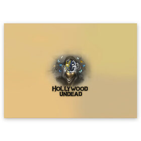 Поздравительная открытка с принтом Hollywood Undead в городе Новоалтайск, 100% бумага | плотность бумаги 280 г/м2, матовая, на обратной стороне линовка и место для марки
 | charlie scene | danny | funny man | hollywood | j dog | johnny 3 tears | undead | альтернативный | андед | голивуд | голливудская | группа | кранккор | метал | нежить | ню | реп | рок | рэп | рэпкор