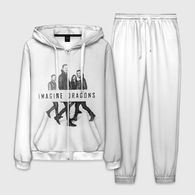 Мужской костюм 3D с принтом Группа Imagine Dragons в городе Новоалтайск, 100% полиэстер | Манжеты и пояс оформлены тканевой резинкой, двухслойный капюшон со шнурком для регулировки, карманы спереди | dragons | imagine | альтернативный | американская | бэн макки | группа | драгонс | дэн платцман | дэн рейнольдс | имеджин | инди | индирок | поп | рок | уэйн сермон | электроник