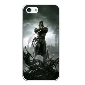 Чехол для iPhone 5/5S матовый с принтом Dishonored 2 в городе Новоалтайск, Силикон | Область печати: задняя сторона чехла, без боковых панелей | Тематика изображения на принте: dunwall | дануолл | корво аттано