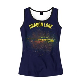 Женская майка 3D с принтом Dragon Lore в городе Новоалтайск, 100% полиэстер | круглая горловина, прямой силуэт, длина до линии бедра | Тематика изображения на принте: cs | cs go | csgo | go | го | контр страйк | контра | кс | кс го | ксго | спецназ | террористы