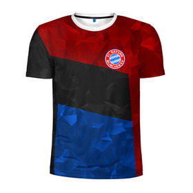 Мужская футболка 3D спортивная с принтом FC Bayern 2018 Abstract colors в городе Новоалтайск, 100% полиэстер с улучшенными характеристиками | приталенный силуэт, круглая горловина, широкие плечи, сужается к линии бедра | bayern | fc | абстракция | бавария | геометрия | спорт | футбольный клуб