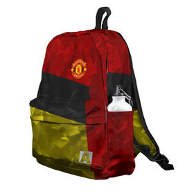 Рюкзак 3D с принтом Manchester United 2018 в городе Новоалтайск, 100% полиэстер | лямки с регулируемой длиной, сверху петелька, чтобы рюкзак можно было повесить на вешалку. Основное отделение закрывается на молнию, как и внешний карман. Внутри два дополнительных кармана, один из которых закрывается на молнию. По бокам два дополнительных кармашка | Тематика изображения на принте: emirates | fc | manchester united | абстракция | геометрия | зож | клуб | линии | манчестер юнайтед | модные | мяч | россии | спорт | спортивные | стиль | тренды | утбол | футбольный клуб | экстрим | эмблема