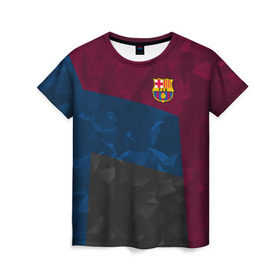 Женская футболка 3D с принтом FC Barcelona 2018 Abstract в городе Новоалтайск, 100% полиэфир ( синтетическое хлопкоподобное полотно) | прямой крой, круглый вырез горловины, длина до линии бедер | Тематика изображения на принте: fc | fc barcelona | fcb | fly emirates | ronaldo | абстракция | барселона | геометрия | зож | клуб | линии | месси | модные | мяч | реал мадрид | спорт | спортивные | тренды | футбол | футбольный клуб | эмблема