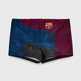 Детские купальные плавки 3D с принтом FC BARCELONA ABSTRACT | БАРСЕЛОНА  в городе Новоалтайск, Полиэстер 85%, Спандекс 15% | Слитный крой, подклад по переду изделия, узкие бретели | Тематика изображения на принте: fc | fc barcelona | fcb | fly emirates | ronaldo | абстракция | барселона | геометрия | зож | клуб | линии | месси | модные | мяч | реал мадрид | спорт | спортивные | тренды | футбол | футбольный клуб | эмблема