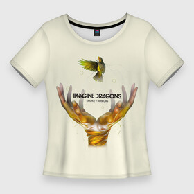 Женская футболка 3D Slim с принтом Руки с птичкой Imagine Dragons в городе Новоалтайск,  |  | альтернативный | американская | группа | драгонс | имеджин | инди | индирок | поп | рок | электроник