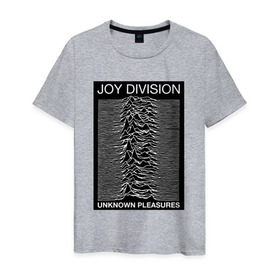 Мужская футболка хлопок с принтом Joy Division в городе Новоалтайск, 100% хлопок | прямой крой, круглый вырез горловины, длина до линии бедер, слегка спущенное плечо. | postpunk | unknown pleasures | бернард самнер | британская рок группа | джой дивижн | иэн кёртис | неизвестные удовольствия | питер хук | постпанк | стивен моррис