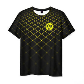 Мужская футболка 3D с принтом Borussia Dortmund 2018 line в городе Новоалтайск, 100% полиэфир | прямой крой, круглый вырез горловины, длина до линии бедер | Тематика изображения на принте: borussia | fc | football | football club | sport | боруссия | спорт | спортивные | униформа | фирменные цвета | фк | футбол | футбольный клуб