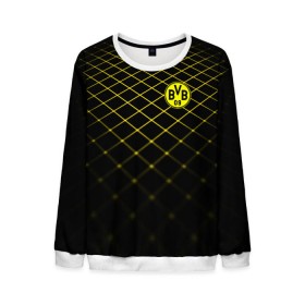 Мужской свитшот 3D с принтом Borussia Dortmund 2018 line в городе Новоалтайск, 100% полиэстер с мягким внутренним слоем | круглый вырез горловины, мягкая резинка на манжетах и поясе, свободная посадка по фигуре | Тематика изображения на принте: borussia | fc | football | football club | sport | боруссия | спорт | спортивные | униформа | фирменные цвета | фк | футбол | футбольный клуб