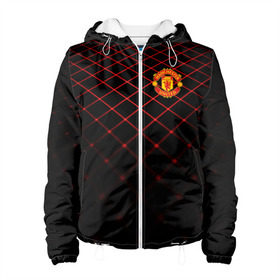 Женская куртка 3D с принтом Manchester United 2018 Line в городе Новоалтайск, ткань верха — 100% полиэстер, подклад — флис | прямой крой, подол и капюшон оформлены резинкой с фиксаторами, два кармана без застежек по бокам, один большой потайной карман на груди. Карман на груди застегивается на липучку | emirates | fc | manchester united | абстракция | геометрия | зож | клуб | линии | манчестер юнайтед | модные | мяч | россии | спорт | спортивные | стиль | тренды | футбол | футбольный клуб | экстрим | эмблема