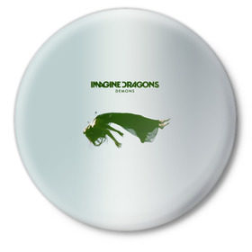 Значок с принтом Imagine Dragons Demons в городе Новоалтайск,  металл | круглая форма, металлическая застежка в виде булавки | альтернативный | американская | группа | драгонс | имеджин | инди | индирок | поп | рок | электроник