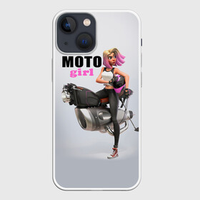Чехол для iPhone 13 mini с принтом Moto Girl в городе Новоалтайск,  |  | girl | moto | motorcycle | аниме | байк | байкер | девушка | мото | мотоцикл
