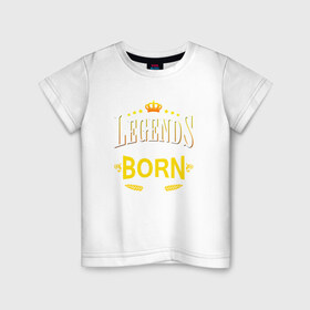 Детская футболка хлопок с принтом Legends are born in september в городе Новоалтайск, 100% хлопок | круглый вырез горловины, полуприлегающий силуэт, длина до линии бедер | september | день рождения | подарок | праздник | сентябрь