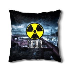 Подушка 3D с принтом S.T.A.L.K.E.R. - С.А.Ш.А. в городе Новоалтайск, наволочка – 100% полиэстер, наполнитель – холлофайбер (легкий наполнитель, не вызывает аллергию). | состоит из подушки и наволочки. Наволочка на молнии, легко снимается для стирки | stalker | александр | александра | грузовик | мрак | припять | птицы | радиация | саша | сашка | сталкер | чернобыль | шура | шурик
