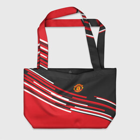 Пляжная сумка 3D с принтом МАНЧЕСТЕР ЮНАЙТЕД | FCMU | MANCHESTER UNITED в городе Новоалтайск, 100% полиэстер | застегивается на металлическую кнопку; внутренний карман застегивается на молнию. Стенки укреплены специальным мягким материалом, чтобы защитить содержимое от несильных ударов
 | emirates | fc | manchester united | абстракция | геометрия | зож | клуб | линии | манчестер юнайтед | модные | мяч | россии | спорт | спортивные | стиль | тренды | футбол | футбольный клуб | экстрим | эмблема