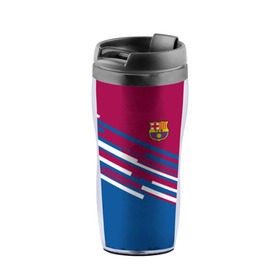 Термокружка-непроливайка с принтом FC Barcelona 2018 Sport line в городе Новоалтайск, внутренняя часть — пищевой пластик, наружная часть — прозрачный пластик, между ними — полиграфическая вставка с рисунком | объем — 350 мл, герметичная крышка | Тематика изображения на принте: fc | fc barcelona | fcb | fly emirates | ronaldo | абстракция | барселона | геометрия | зож | клуб | линии | месси | модные | мяч | реал мадрид | спорт | спортивные | тренды | футбол | футбольный клуб | эмблема