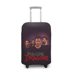 Чехол для чемодана 3D с принтом Группа Imagine Dragons в городе Новоалтайск, 86% полиэфир, 14% спандекс | двустороннее нанесение принта, прорези для ручек и колес | альтернативный | американская | группа | драгонс | имеджин | инди | индирок | поп | рок | электроник