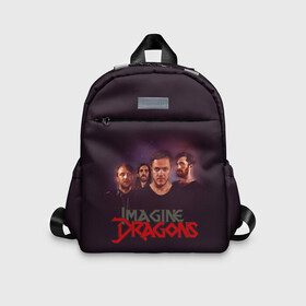 Детский рюкзак 3D с принтом Группа Imagine Dragons в городе Новоалтайск, 100% полиэстер | лямки с регулируемой длиной, сверху петелька, чтобы рюкзак можно было повесить на вешалку. Основное отделение закрывается на молнию, как и внешний карман. Внутри дополнительный карман. По бокам два дополнительных кармашка | Тематика изображения на принте: альтернативный | американская | группа | драгонс | имеджин | инди | индирок | поп | рок | электроник