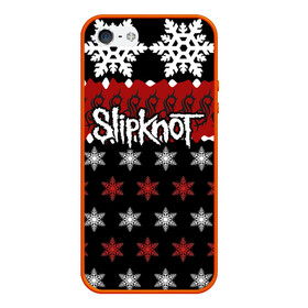 Чехол для iPhone 5/5S матовый с принтом Праздничный Slipknot в городе Новоалтайск, Силикон | Область печати: задняя сторона чехла, без боковых панелей | slipknot | альтернативный метал | андерс | грув метал | колсефни | кори | красный | метал | музыка | новогодний | новый год | ню метал | рождество | рок | слипкнот | снежинки | тейлор