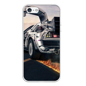 Чехол для iPhone 5/5S матовый с принтом DeLorean в городе Новоалтайск, Силикон | Область печати: задняя сторона чехла, без боковых панелей | back to the future | dmc | zero flux given | время | делориан | док | конденсатор потока | марти макфлай | плутоний | путешествия во времени | роберт земекис | фантастика | эммет браун