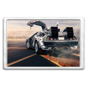 Магнит 45*70 с принтом DeLorean в городе Новоалтайск, Пластик | Размер: 78*52 мм; Размер печати: 70*45 | back to the future | dmc | zero flux given | время | делориан | док | конденсатор потока | марти макфлай | плутоний | путешествия во времени | роберт земекис | фантастика | эммет браун